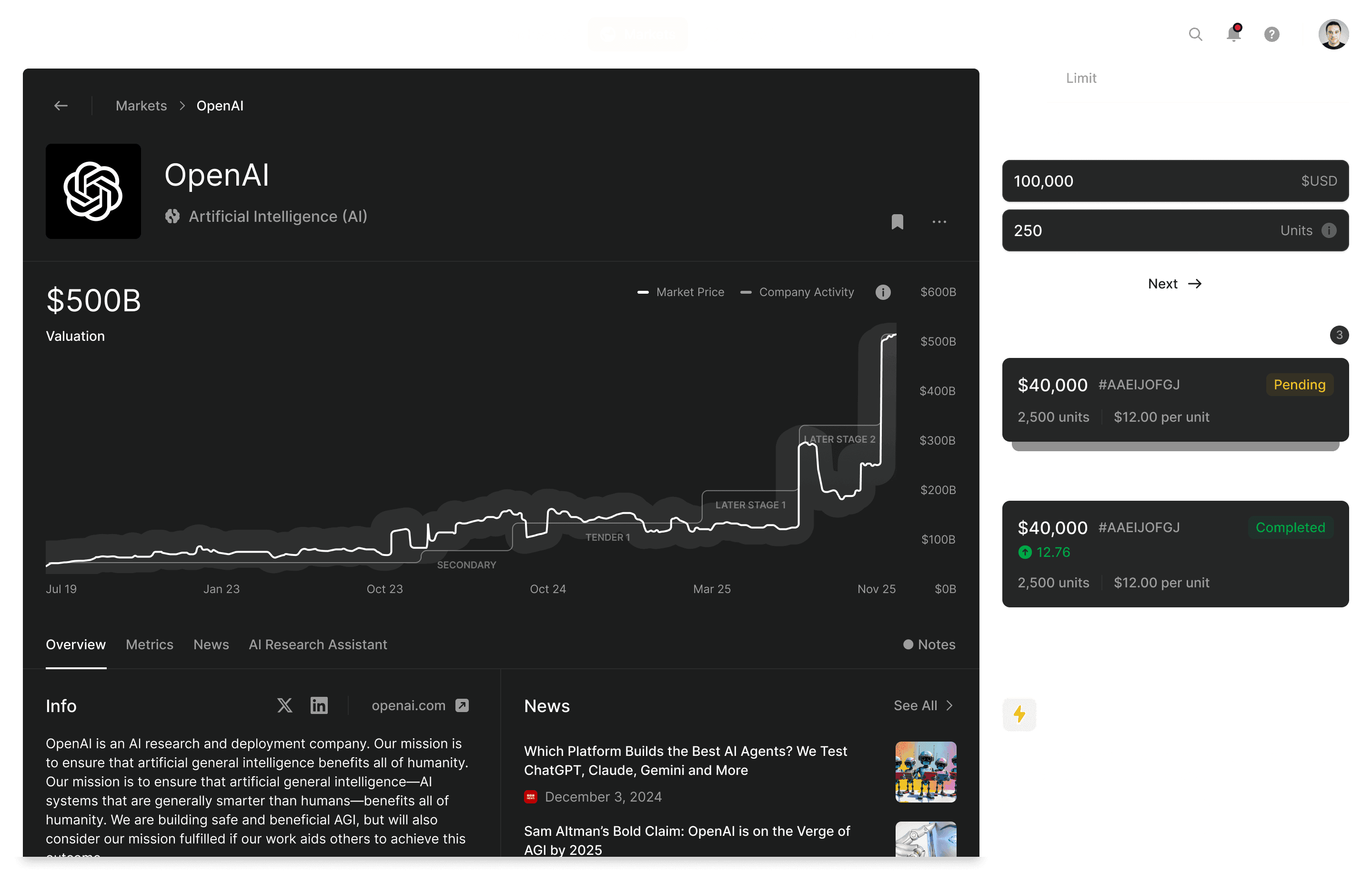 Hill Platform Interface
